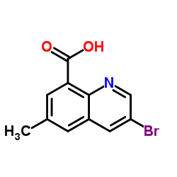 3-Bromo-6-methyl-8-quinolinecarboxylic acid结构式