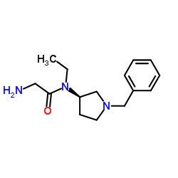 N-[(3R)-1-Benzyl-3-pyrrolidinyl]-N-ethylglycinamide结构式