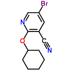 5-Bromo-2-(cyclohexyloxy)nicotinonitrile Structure