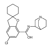 N-(1-azabicyclo(2.2.2)-oct-3-yl)-5-chlorospiro(benzofuran-2(3H),1'-cyclohexane)-7-carboxamide结构式