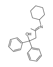 <4-Hydroxy-4,4-diphenyl-butyliden-2>-cyclohexylamin Structure