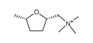 (+-)-trimethyl-(5t()-methyl-(2rH)-tetrahydro-furfuryl)-ammonium结构式