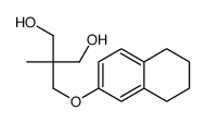 2-methyl-2-(5,6,7,8-tetrahydronaphthalen-2-yloxymethyl)propane-1,3-diol结构式