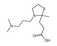 3-[3-[3-(dimethylamino)propyl]-2-methyl-1,3-thiazolidin-2-yl]propanoic acid Structure