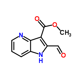 Methyl 2-formyl-1H-pyrrolo[3,2-b]pyridine-3-carboxylate Structure