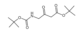 tert-butyl <(tert-butoxycarbonyl)amino>-3-oxo-butanoate Structure