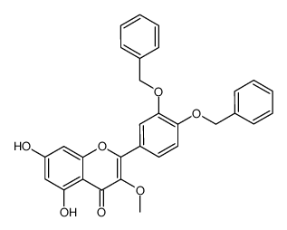 3',4'-bis(benzyloxy)-5,7-dihydroxy-3-methoxyflavone结构式
