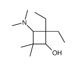 3-(dimethylamino)-2,2-diethyl-4,4-dimethylcyclobutan-1-ol结构式