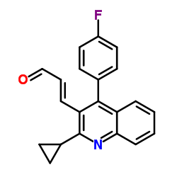 (E)-3-[2-Cyclopropyl-4-(4-fluorophenyl)-3-quinolinyl-2-propenal Structure