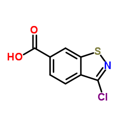 3-Chloro-1,2-benzothiazole-6-carboxylic acid结构式