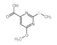 4-Pyrimidinecarboxylicacid, 6-methoxy-2-(methylthio)- Structure