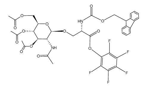 O-(2-acetamido-3,4,6-tri-O-acetyl-2-deoxy-β-D-glucopyranosyl)-Nα-(fluoren-9-ylmethoxycarbonyl)-L-serine pentafluorophenyl ester picture