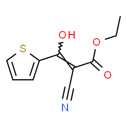2-PROPENOIC ACID, 3-(2-THIENYL)-2-CYANO-3-HYDROXY-ETHYL ESTER structure