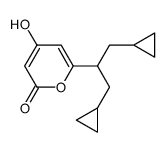 6-(1,3-dicyclopropylpropan-2-yl)-4-hydroxypyran-2-one结构式