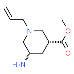 3-Piperidinecarboxylicacid,5-amino-1-(2-propenyl)-,methylester,cis-(9CI)结构式