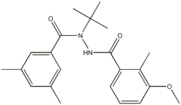 Benzoic acid, 3-methoxy-2-methyl-, 2-(3,5-dimethylbenzoyl)-2-(1,1-dimethylethyl)hydrazide结构式
