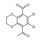 1-(6,7-DICHLORO-8-NITRO-2,3-DIHYDROBENZO[B][1,4]DIOXIN-5-YL)ETHANONE结构式