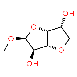 Methyl 3,6-anhydro-α-D-glucofuranoside structure
