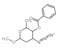 (3-benzoyloxy-6-methoxy-2-methyl-oxan-4-yl)imino-imino-azanium结构式