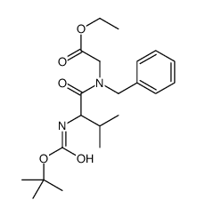 ethyl 2-[benzyl-[3-methyl-2-[(2-methylpropan-2-yl)oxycarbonylamino]butanoyl]amino]acetate结构式