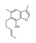 3,5-dimethyl-6-pent-3-enyl-1-benzofuran-7-ol Structure