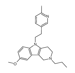 2,3,4,5-Tetrahydro-8-methoxy-5-[2-(6-methyl-3-pyridyl)ethyl]-2-propyl-1H-pyrido[4,3-b]indole Structure