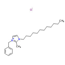 3-Benzyl-1-dodecyl-2-methyl-1H-imidazolium chloride structure