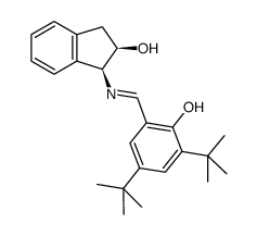 (1S,2R)-1-[(3,5-二叔丁基-2-羟基亚苄基)氨基]-2-茚醇结构式