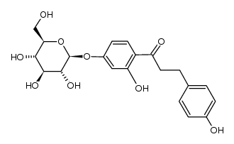 1-[4-(β-D-Glucopyranosyloxy)-2-hydroxyphenyl]-3-(4-hydroxyphenyl)-1-propanone Structure