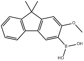 2-甲氧基-9,9-二甲基芴-3-硼酸结构式