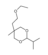 5α-(2-Ethoxyethyl)-2β-isopropyl-5β-methyl-1,3-dioxane structure