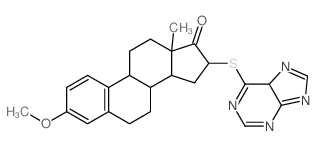 Estra-1,3,5(10)-trien-17-one,3-methoxy-16b-(purin-6-ylthio)-(8CI)结构式
