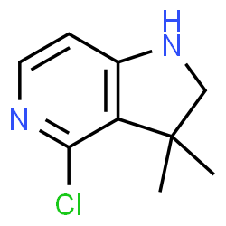 4-氯-3,3-二甲基-2,3-二氢-1H-吡咯并[3,2-C]吡啶结构式