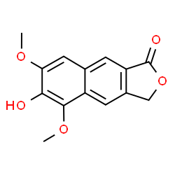 6-Hydroxy-5,7-dimethoxynaphtho[2,3-c]furan-1(3H)-one结构式