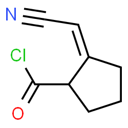 Cyclopentanecarbonyl chloride, 2-(cyanomethylene)-, (E)- (8CI) Structure