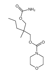 4-Morpholinecarboxylic acid 2-(carbamoyloxymethyl)-2-methylpentyl ester结构式