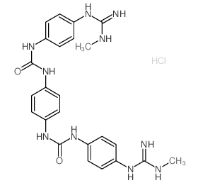 Urea,N,N''-1,4-phenylenebis[N'-[4-[[imino(methylamino)methyl]amino]phenyl]-,dihydrochloride (9CI) Structure