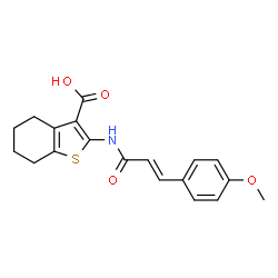 (E)-2-(3-(4-methoxyphenyl)acrylamido)-4,5,6,7-tetrahydrobenzo[b]thiophene-3-carboxylic acid Structure