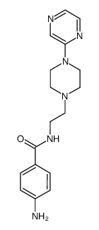 4-amino-N-[2-(4-pyrazin-2-ylpiperazin-1-yl)ethyl]benzamide结构式