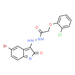 5-BROMO-3-(2-(2-CHLOROPHENOXY)ACETYLHYDRAZIDYL)-2-OXOINDOLINE Structure