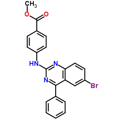 methyl 4-(6-bromo-4-phenylquinazolin-2-ylamino)benzoate结构式