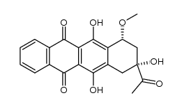 (+/-)-4-demethoxy-7-O-methyldaunomycinone结构式