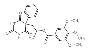 1-(2,4,6-trioxo-5-phenyl-1,3-diazinan-5-yl)propan-2-yl 3,4,5-trimethoxybenzoate Structure