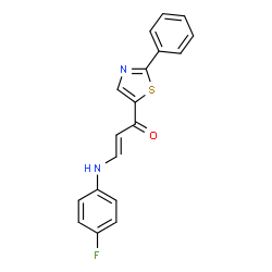 3-(4-FLUOROANILINO)-1-(2-PHENYL-1,3-THIAZOL-5-YL)-2-PROPEN-1-ONE Structure