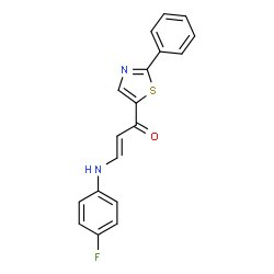 3-(4-FLUOROANILINO)-1-(2-PHENYL-1,3-THIAZOL-5-YL)-2-PROPEN-1-ONE picture