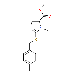 Methyl 1-methyl-2-[(4-methylbenzyl)sulfanyl]-1H-imidazole-5-carboxylate结构式