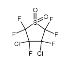 3,4-dichlorohexafluorotetrahydrothiophene 1,1-dioxide Structure