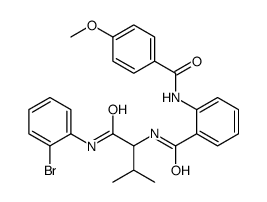 Benzamide, N-[1-[[(2-bromophenyl)amino]carbonyl]-2-methylpropyl]-2-[(4-methoxybenzoyl)amino]- (9CI)结构式