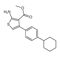 2-AMINO-4-(4-CYCLOHEXYL-PHENYL)-THIOPHENE-3-CARBOXYLIC ACID METHYL ESTER结构式