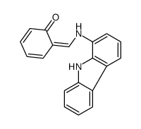 6-[(9H-carbazol-1-ylamino)methylidene]cyclohexa-2,4-dien-1-one结构式